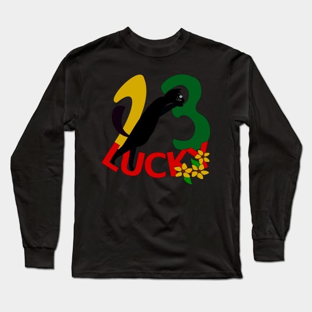 Lucky Thirteen in warm earth tones Long Sleeve T-Shirt by sensgraf